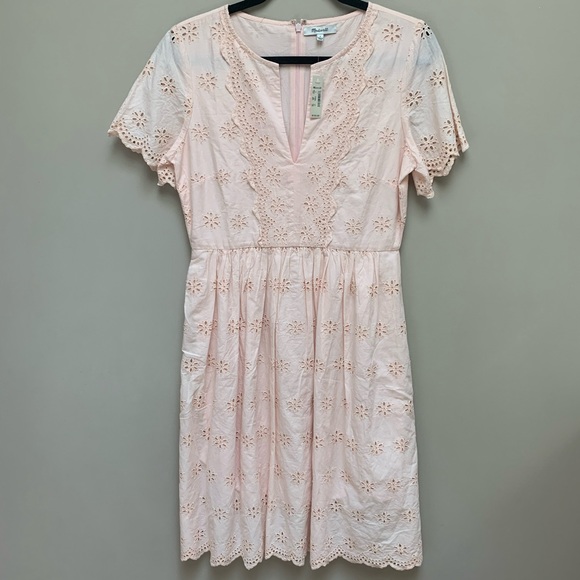 SOLD- Madewell Scalloped Eyelet Midi Dress - Picture 5 of 9
